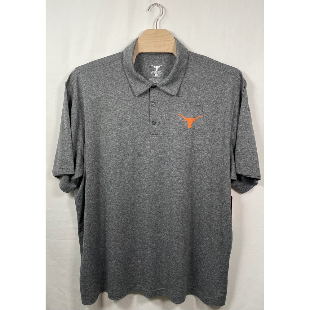 We Are Texas Longhorns Mens 4XL Polo Shirt Grey Charcoal UT Pine UT28109MU NWT